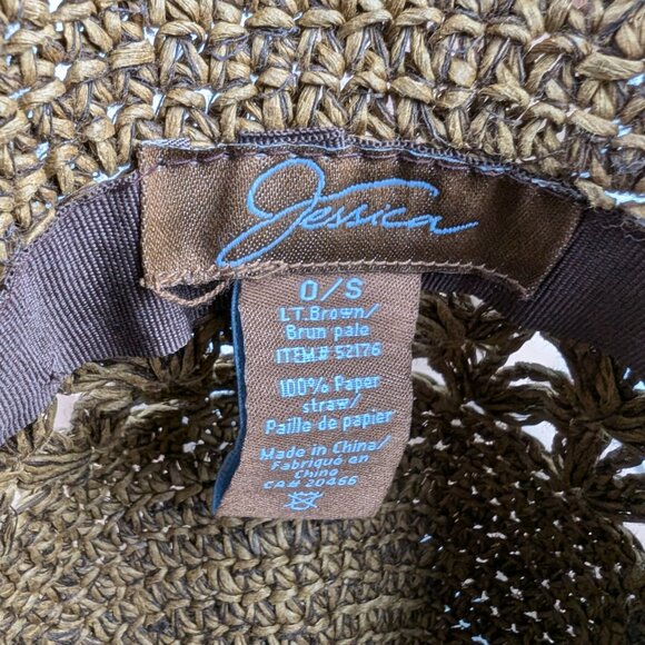 Jessica Crochet Paper Bucket Brown Hat OS Foldable - Picture 5 of 5